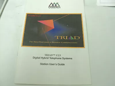 Vodavi Triad Phone User Guide 1/2/3 Digital Hybrid Station -  Paper Copy 8052-10 • $5.49