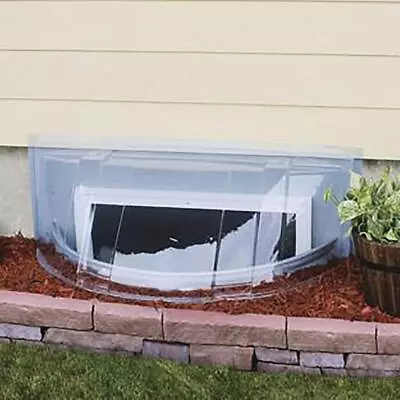 $25.35 • Buy Window Well Cover For Snow, Rain, 39 In. W X 17 D 15 H Round Bubble