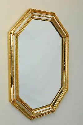 Vintage Italian Labarge Gold Faux Bamboo Mirror Imprt. By Lane Furniture Comp.  • $750