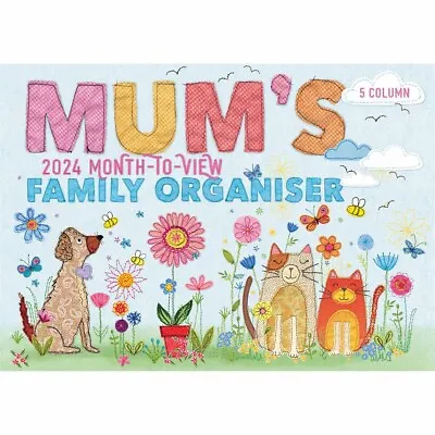 Mum's Fabric & Buttons A4 Family Organiser 2024 - Lifestyle - Month To View • £6.48