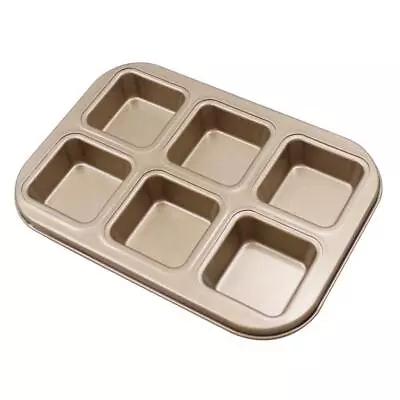 6 Cavity Carbon Steel Brownie Pan Mini Cheesecake Pan Pastry Bread Dessert • $15.37