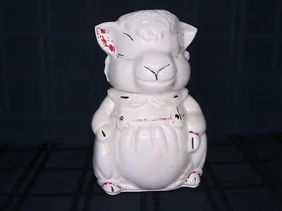 American Bisque Pottery County Lamb/Sheep Cookie Jar *Vintage 1940’s* ABCO READ • $15