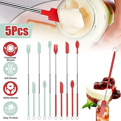 Mini Silicone Telescopic Spatulas Multipurpose Double-Headed Jars Cream Scrapers • $8.98