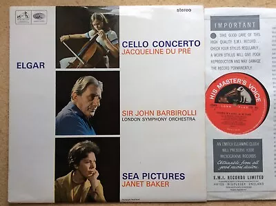 ELGAR “Cello Concerto” Jacqueline Du Pre  UK HMV Stereo ASD 655 LP 1st EX+ • £69.99