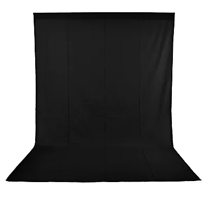 Neewer 10x20ft Black Photo Studio Pure Muslin Collapsible Backdrop Background • $48.59