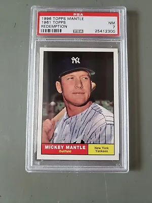 Mickey Mantle 1996 Topps Redemption - 1961 Card - Ny Yankees - Psa 7 - Rare 🔥🔥 • $69