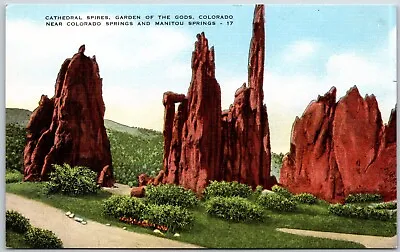 Cathedral Spires Garden Of The Gods Near Manitou Springs Colorado - Postcard • $4.98