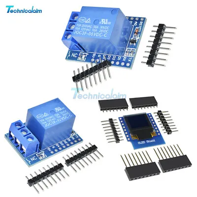 WeMos D1 0.66  Mini Wifi 1CH Relay Shield 5/12V OLED I2C IIC For ESP8266 Arduino • $2.13