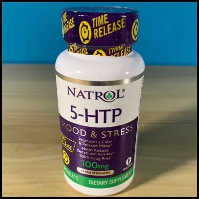 Natrol 5-HTP 100mg Mood & Stress Time Release 90 Tablets Exp 9/24 • $10.99