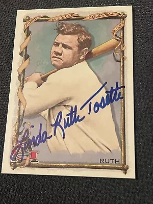 Linda Ruth Tosetti Signed 2023 Topps Allen & Ginter Card Babe Ruth Granddaughter • $7.50
