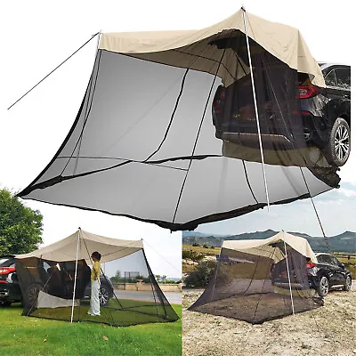 Portable Camping Car Trunk Tent SUV Awning Shelter Rear Sunshade Canopy K Q6G5 • £38.99