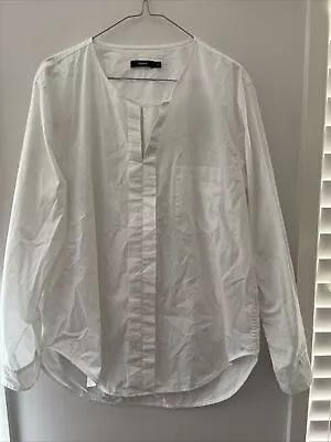 BASSIKE White Long Sleeve 100% Cotton Shirt. Size 2  • $85