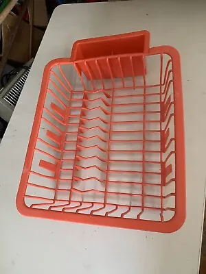 Rare Vintage Sink Dish Drainer Rack Orange • $115