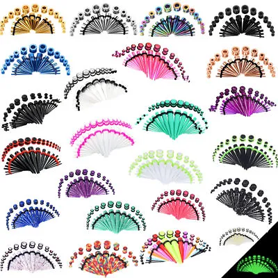 $16.99 • Buy 36Pcs Acrylic/Stainless Taper Stretching Kit Ear Gauges Tunnels Plugs Expander