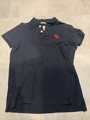 Abercrombie And Fitch Boys Navy Polo Shirt Size XL - Approx Age 11/12 • £4