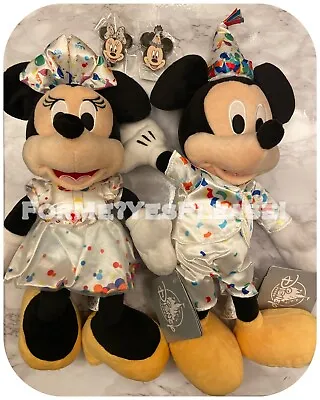 ULTRA RARE NWT D23WDIMOG PLUSH & PIN Set Mickey & Minnie 90th Birthday LE! • $438.88