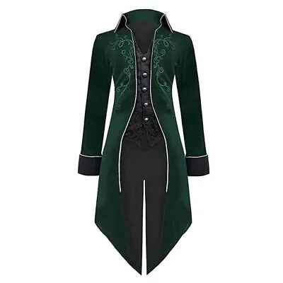 Rococo Men's Tailcoat Renaissance Coat Halloween Jacket Pirate Costume Festival • $44.99