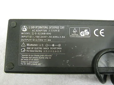 Used LI SHIN Power Supply MODEL 0226B24190 Output 15v-6a • £15.99