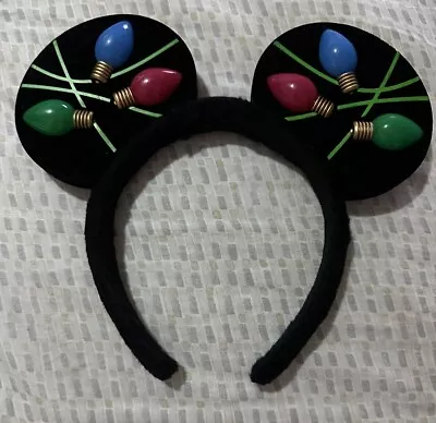 Disney Parks Mickey Mouse Ear Headband Light-Up Bulb Holiday Ears Christmas • $28