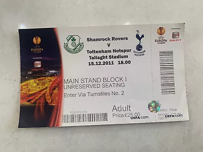 £220 • Buy 2011 Harry Kane Recordbreaker First Spurs Goal Full Ticket V Shamrock 15.12.11
