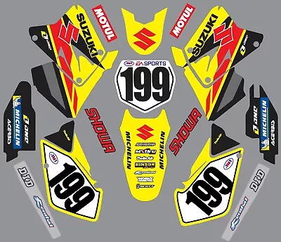 Decals For Suzuki RM250 RM125 RM 125 250 GRAPHICS 2001-2012 Stickers Throwback • $98