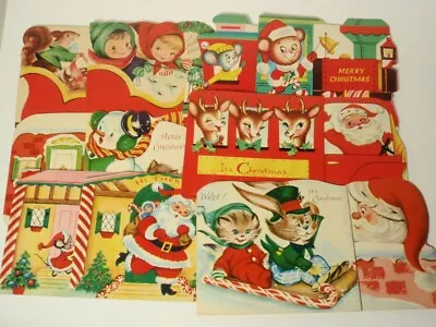 Lot 6 Vintage Fold Out Christmas Greeting Cards *No Envelope* • $28