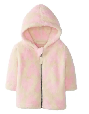 NEW HANNA ANDERSSON Marshmallow Zip Up Jacket Size 2T 85 Cm Baby Print In Hearts • $41.99