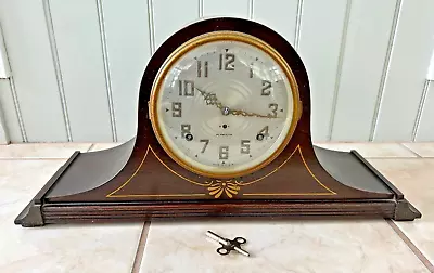 Vintage Plymouth By Seth Thomas 8 Day Tambour Mantel Clock - Working - Read • $89.95