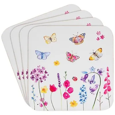£4.49 • Buy Butterfly Garden Coasters Set Of 4 Jennifer Rose Gallery