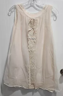 Vintage Gotham Nightgown Lingerie Negligee Babydoll Chiffon And Lace Size Small • $22.74