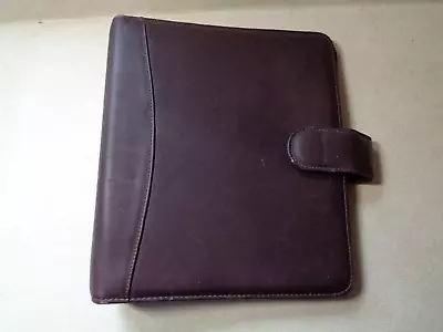 Franklin Quest Burgundy Full Grain Nappa Leather Classic Planner 7-ring Binder • $30