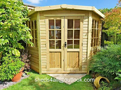 £1595 • Buy Corner Summer House   Garden Shed Man Cave Summerhouse Treated