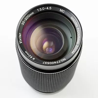 Vivitar MC 35-200mm F/3.0-4.5 Macro Focusing Zoom Lens Canon FD Mount • $19.99