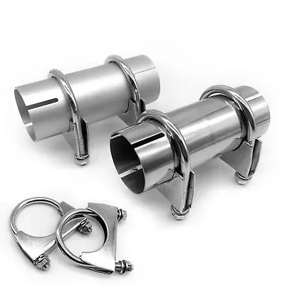 £16.44 • Buy Exhaust Pipe Joiner Clamp On Mild / 304 Stainless Steel Connector Sleeve Repair