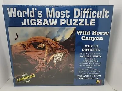 WILD HORSE CANYON  529 Pc Double Sided Worlds Most Difficult Jigsaw PUZZLE 1996! • $25