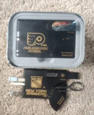 VICTORINOX Swiss Army SwissCard Classic10-Function In TIN Gift Box NHL FLYERS • $25