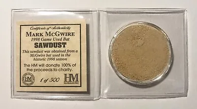 Highland Mint Mark McGwire Game Used Bat Sawdust From 1998 Historic Season • $7.99