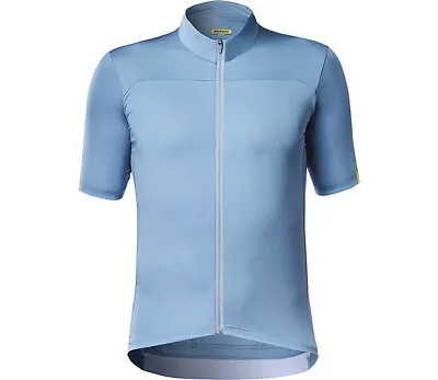 2020 Mavic Essential Short Sleeve Bike Jersey Summer Cooling Comfort Light Blue • £68.25