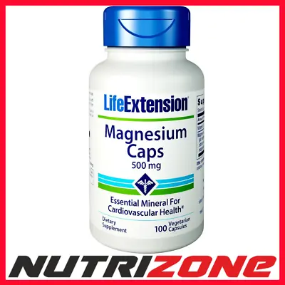 Life Extension Magnesium Caps 500mg Cardiovascular Heart Health - 100 Vcaps • £15.70