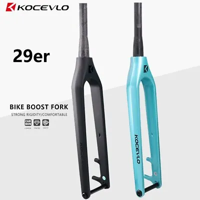 Carbon Mountain Bike Boost Fork 29er Mtb Rigid Tapered Bicycle Forks 15*110mm • $139