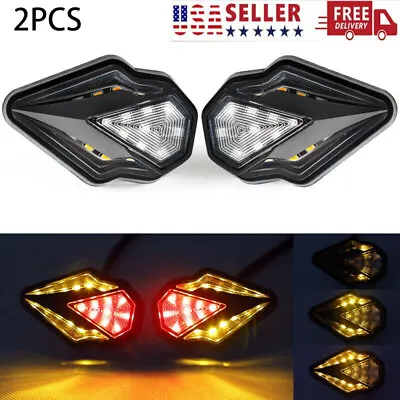 2x Motorcycle Sequential Amber Flowing Flush Mount LED Turn Signal Blinker Light • $11.98