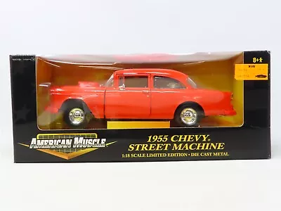 1:18 Scale Ertl American Muscle #32319 Diecast 1955 Orange Chevy Street Machine  • $119.95