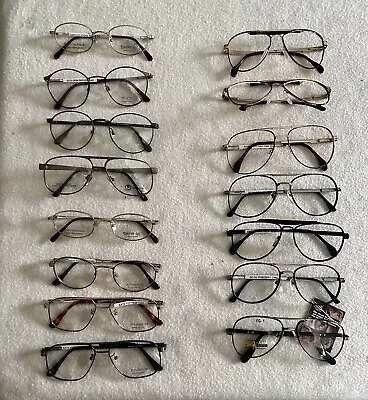 NEW Vintage Retro Men’s Metal Eyeglass Frames 70’s Style Never Used Lot Of  15 • $139