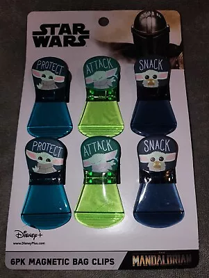 Star Wars Baby Yoda Magnetic Bag Clips Set Of 6 • $10