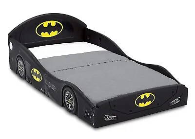 DC Comics Batman Batmobile Car Deluxe Toddler Bed With Attached Guardrails • $92.39
