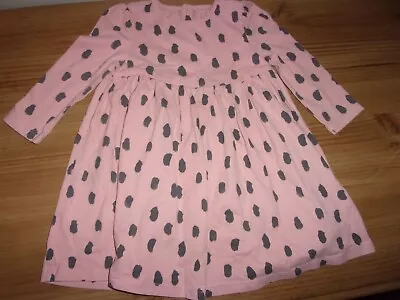 Marks & Spencer Baby Girl's Dusky Pink Long Sleeve Dress  - Age 9-12 Months • £1