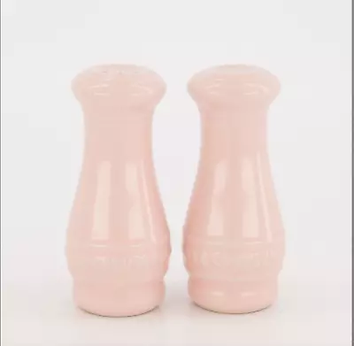 LE CREUSET Milky Pink Salt & Pepper Shakers Brand New. • £25.99