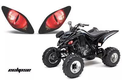 Headlight Eye Graphics Kit Decal Sticker Cover For Yamaha Raptor 660 ECLIPSE RED • $22.95