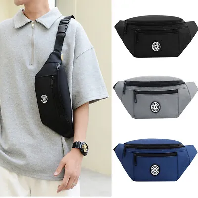 Mens Chest Bag Pack Outdoor Travel Sport Shoulder Sling Backpack Cross Body Bags • £2.50