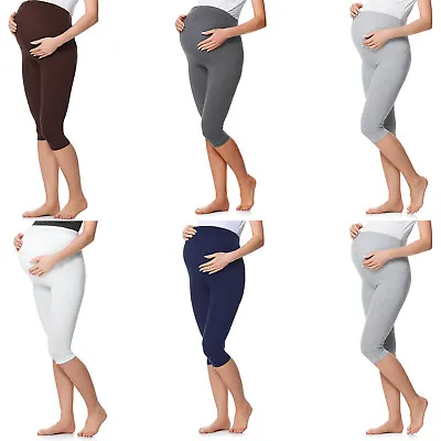 New Thick Comfortable Maternity Cotton Leggings Full Length PREGNANCY V1 • £7.34